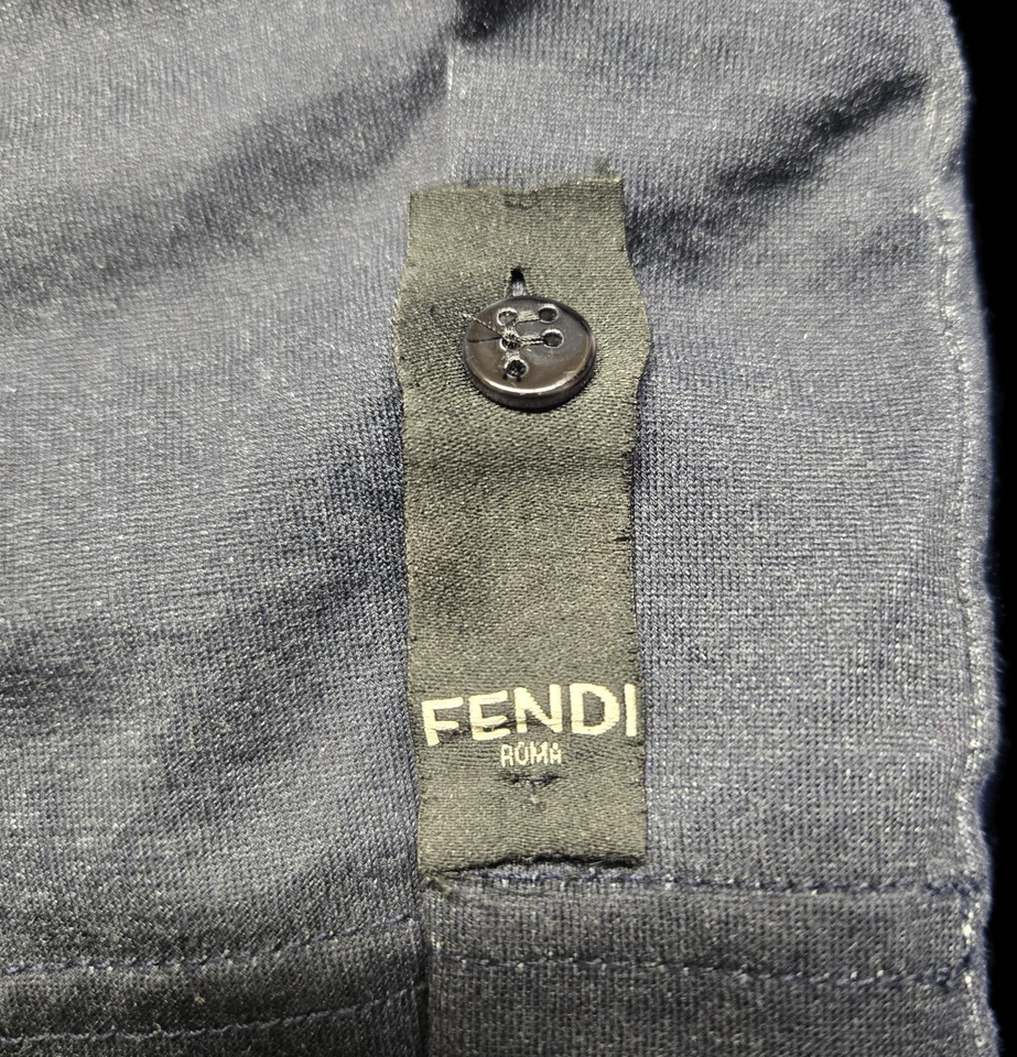 FENDI Roma Made in Italy FF Logo Bleached Cloud Tee M Authentic w/ POIZON Cert - Image 4 of 4