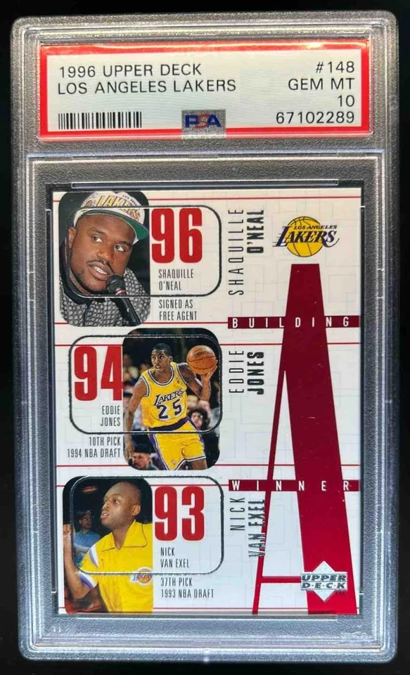1996-97 Upper Deck Shaquille O'Neal Van Exel Ceballos Kobe Bryant RC #148 PSA 10