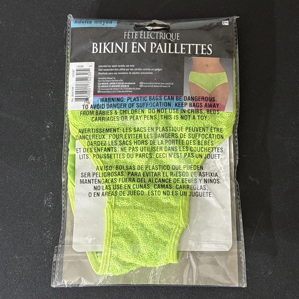 Pantalones Cortos Botín Lentejuelas Neón Ropa Interior Verde Neón Pantalones Cortos Disfraz Foto 2 de 2