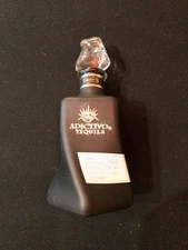 Adictivo Anjeo Tequila Bottle 750ml EMPTY With Topper Flask - Black