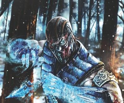 Mortal Kombat Sub-Zero Vinyl Car Hood Wrap Full Graphics Decals Sticker 54''x65''
