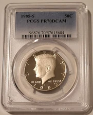 PCGS 1985 S Kennedy Half Dollar Proof PR70 DCAM