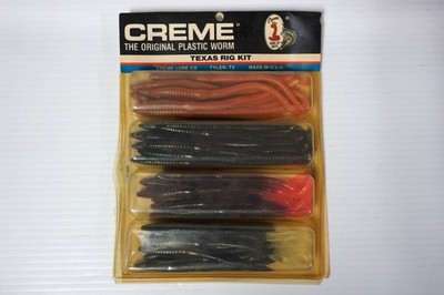 Creme Bait Texas Rig Kit - (40) - 6'' Scoundrel Soft Plastic Fishing Worms