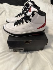 Jordan Air Jordan 2 Retro GS White Varsity Red Black 6Y DX2591-106 Sneakers