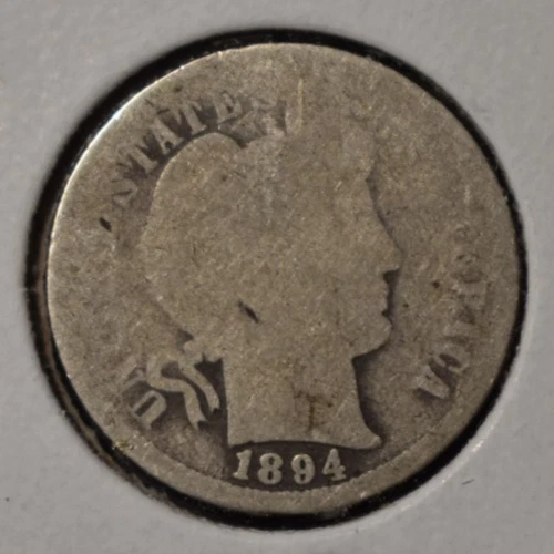 US  1894 O  Full Date Barber Liberty Dime   Key Date!