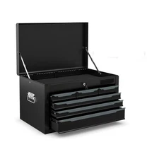 Goplus Tool Box, 24” 6-Drawers Steel Tool Chest w/Top Tool Tray,Automatic 