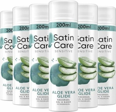 Multipack Gillette Satin Care Intimpflege Rasiergel Damen 6x 200 ml,