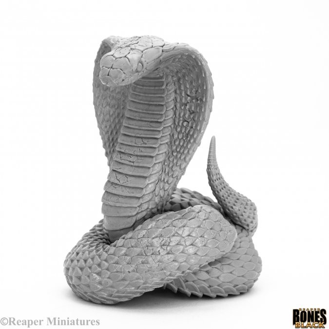 Reaper 44103 King Cobra Bones Black Plastic Miniature