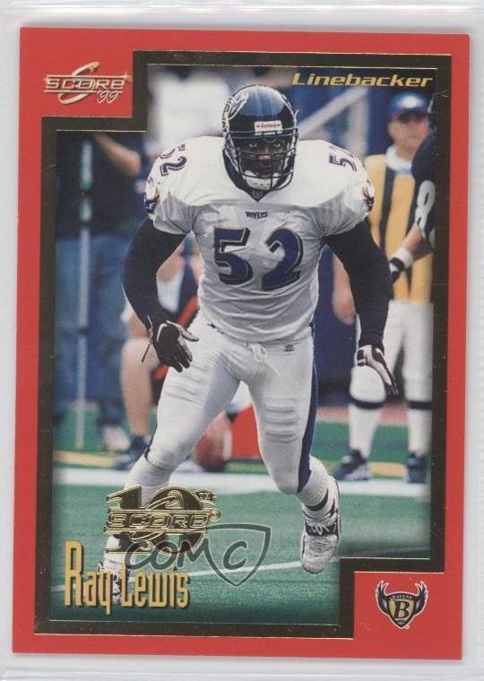 1999 Score 10th Anniversary Showcase 1796/1989 Ray Lewis #142 HOF 0d44
