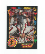 BROWNING NAGLE (New York Jets) 1991 WILD CARD ROOKIE CARD #64. rookie card picture
