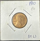 1910 Lincoln Wheat Penny Cent - BU Red