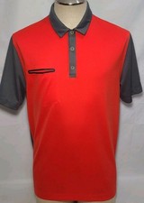 Nike Golf Dri-Fit Tour Performance Polo Red Short Sleeve Men's Size Med Used