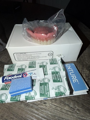 #ad Boil and Bite Dentures Comfortable Med Large Fit for Daily Use UPPER ONLY $209.99