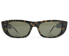 Thom Browne Sunglasses TBS417-53-02 TKT Tokyo Tortoise Rectangle w/ Green Lenses