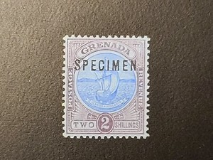 GRENADA SPECIMEN POSTAGE STAMP TWO SHILLINGS 2s KGV MH NICE STAMP TO OWN