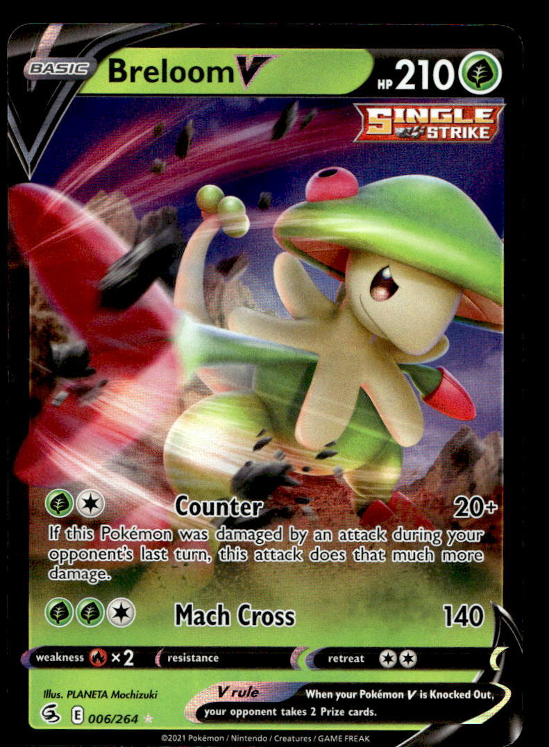 Pokemon 2021 TCG Fusion Strike #006/264 Breloom V NM