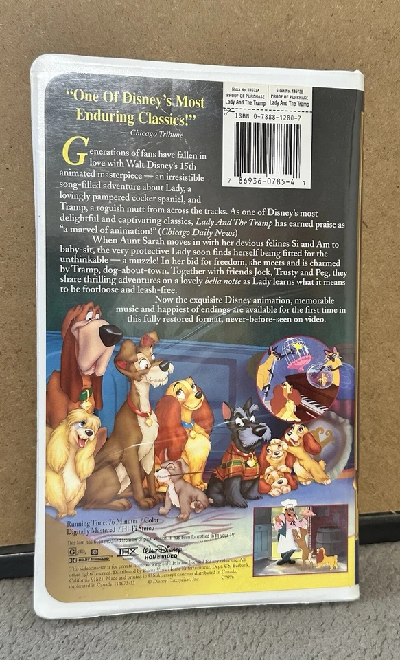 “Lady and the Tramp.waltz Disney’s Masterpiece. (VHS 1998) Pre-Owned. - Image 2 of 3
