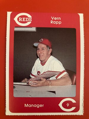 VERN RAPP 1984 Cincinnati Reds Yearbook Manager Card (Not Topps) | eBay