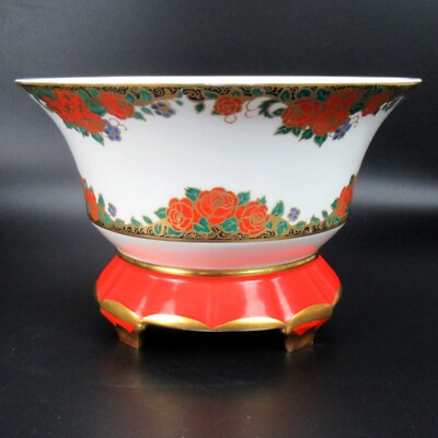 Hertel-Jacob Porzellan Schale Golddekor Handmalerei Art Deco Porcelain Bowl