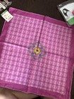 New w/Tag Fabergé Silk Scarf Square Pink Disc Gem Flower Design — photo 1
