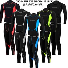 NEW Mens Cycling Compression Activewear Suit Sports Base Layer Tights Under Tops
