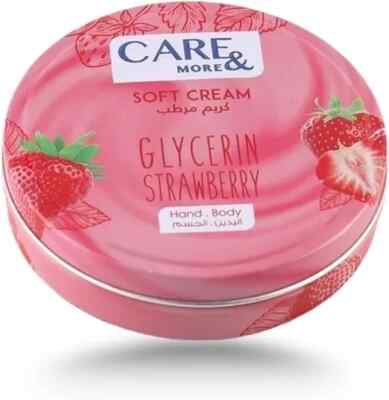 Care & More Soft Cream With Glycerin 125ml strawbery ( 7 packs X 125 ml )