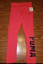 PUMA Women's Athletic Leggings Paradise Pink/Black TD14406 NWT Coral 