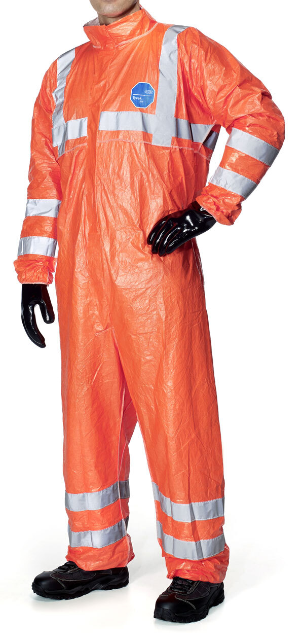 Dupont Tyvek 500 High Visibility Coverall Orange XL TBS500HVXL - Image 2