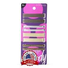 Goody Hair Barrettes, Assorted Metallics, 8-Count NEW