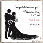 Personalised Handmade Wedding Day Anniversary Mr & Mrs Bride Groom Congrats Card