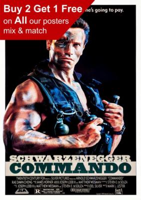 Commando 1985 Filmplakat A5 A4 A3 A2 A1