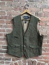 Vintage Rugby Ralph Lauren Men s Tweed Vest, Sz XL, Gray 100 Wool L