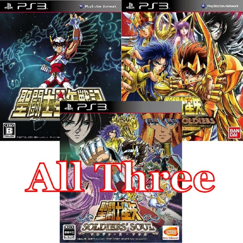 SONY PlayStation 3 Saint Seiya Series 3-packs set Action Anime Manga Retro  Games