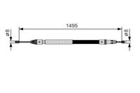Bosch Handbremsseil L/R FüR Jumpy 2 Scudo Peugeot Expert Tepee 1.6D 01.07- OE