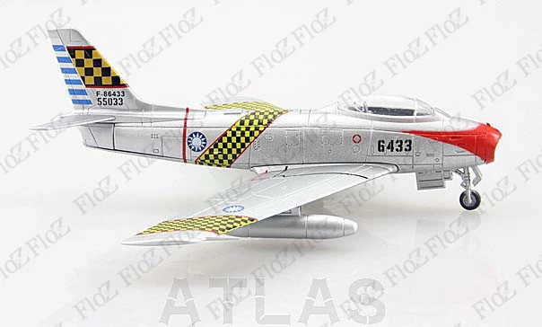 Taiwan Air Force F-86 Sabre F-86F 6433 1:100 diecast Aircraft plane Atlas Model - Image 4 of 4