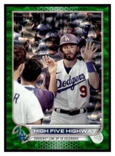 2022 Topps Green Foil 505 High Five Highway Los Angeles Dodgers #/499 card