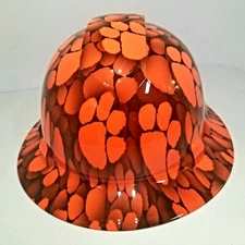 NEW FULL BRIM Hard Hat custom hydro dipped CLEMSON TIGER PAWS NEW SICK 