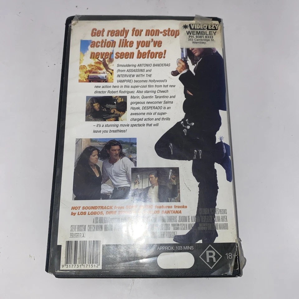 Desperado VHS 1995 Columbia Pictures Rare Rental VHS 1 Of 1 Foto 2 de 4