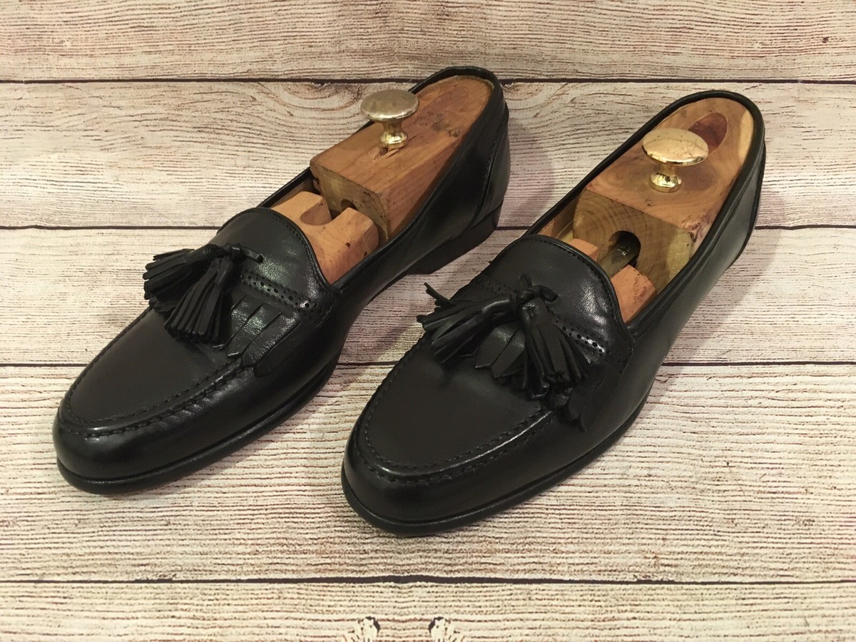 Bragano by Cole Haan Mens Black Kiltie Tassel Loafers Sz. 9N 