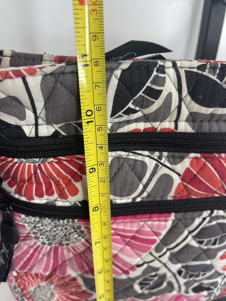 Vera Bradley Double Zip Purse Shoulder Bag Retired Cheery Blossoms 2014