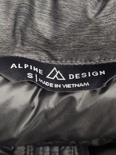 Alpine Design Mens Vest Sequoia Ridge Puffer Down Feather Gray Small - Picture 9 of 9