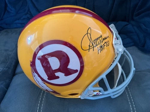 WASHINGTON REDSKINS FULL SIZE AUTHENTIC HELMET SIGNED SONNY JURGENSEN HOF ‘83