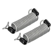 Steel Cable 2.5mm x 1m Luggage Lock Rope with Double Slot Transparent 2pcs