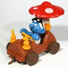 40232 Schlumpf im Baumstammauto ++ QUICK Werbefigur ++ selten