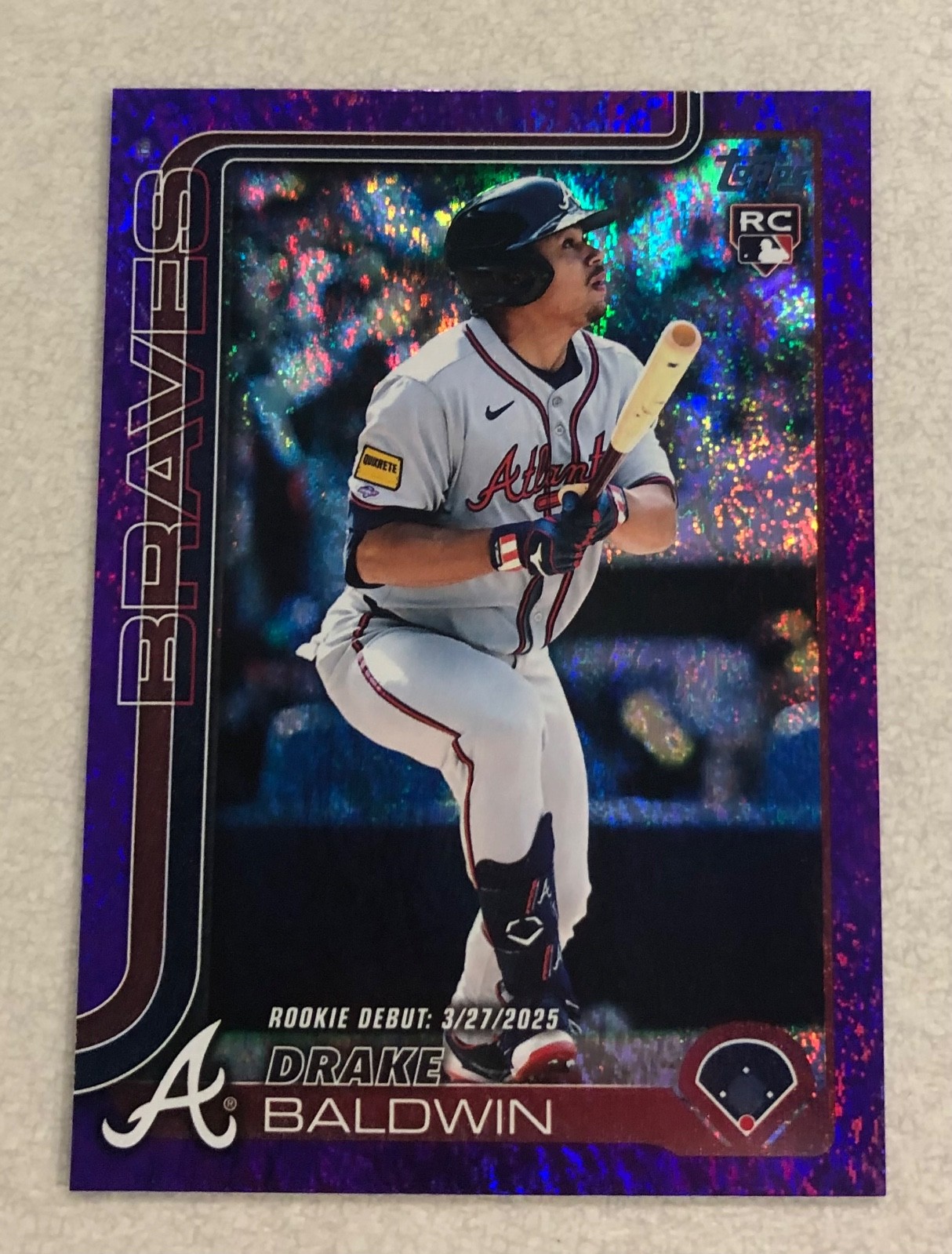 Drake Baldwin 2025 Topps Update Purple Holo Foil #US113 #ed/250