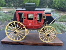 VTG Wells Fargo 1983 wooden stage coach model hand made by oscar cortes