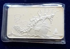 I Said The Schmidt House | .999 1oz  Silver Bar | Santa & reindeer Flying Over 113.93 per troy oz