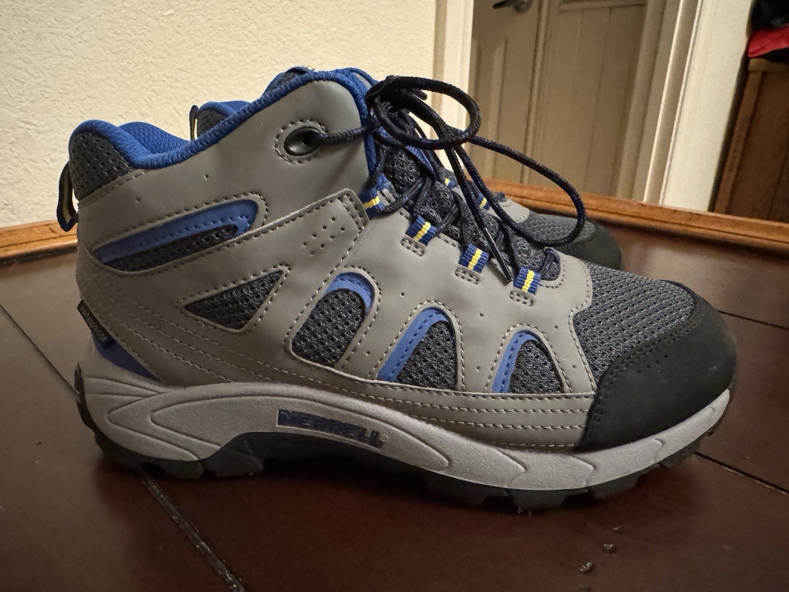 Scarpa Merrell Mid impermeabile escursionismo giovanile MK264767 blu grigio Oakcreek ragazzo taglia 5 5