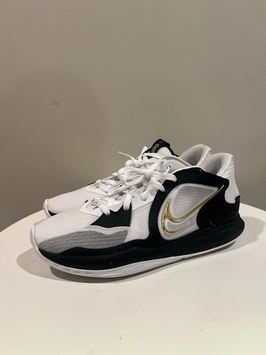 Nike Kyrie 5 Low White Black Metallic Gold for Sale | Authenticity