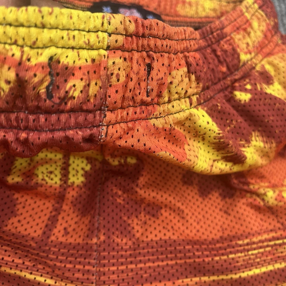 "Pantalones cortos Fubu 05 juveniles unisex talla 28 grandes naranja amarillo 7"" palmeras tropicales" Foto 4 de 4